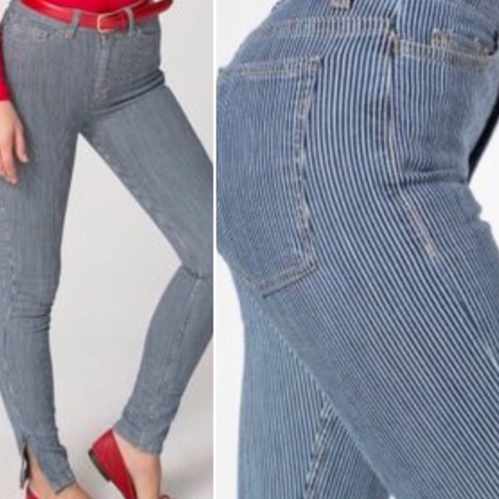 American Apparel Striped Stretch Bull Denim